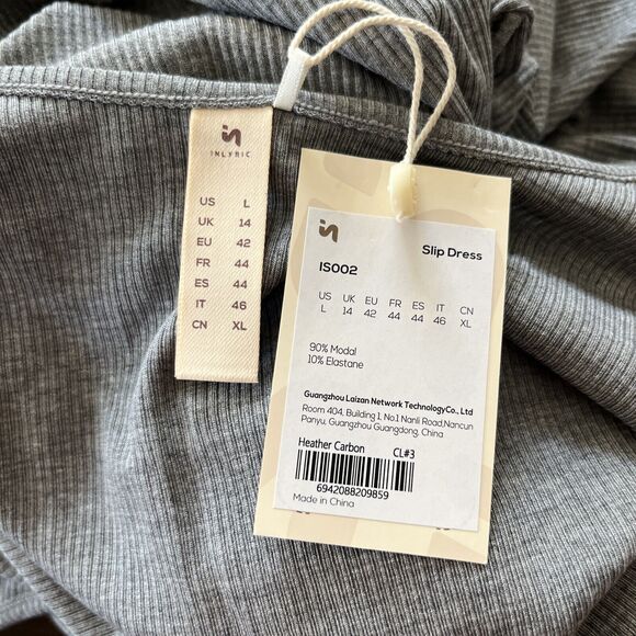 Women's Maxi Bodycon Dress Lounge Slip Spaghetti Strap Long Tank Ribbed Large - Picture 6 of 10